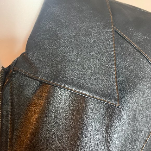 Guess Black Leather Jacket - Picture 4 of 6